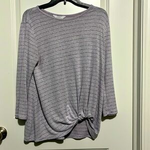 Market & Spruce Purple Stripe Top Size M